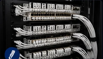Professional data center rack and structured cabling